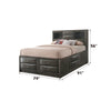 ACME Ireland Gray Oak Eastern King Bed with Storage Model 22696EK