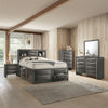 ACME Ireland Gray Oak Queen Bed with Storage Model 22700Q