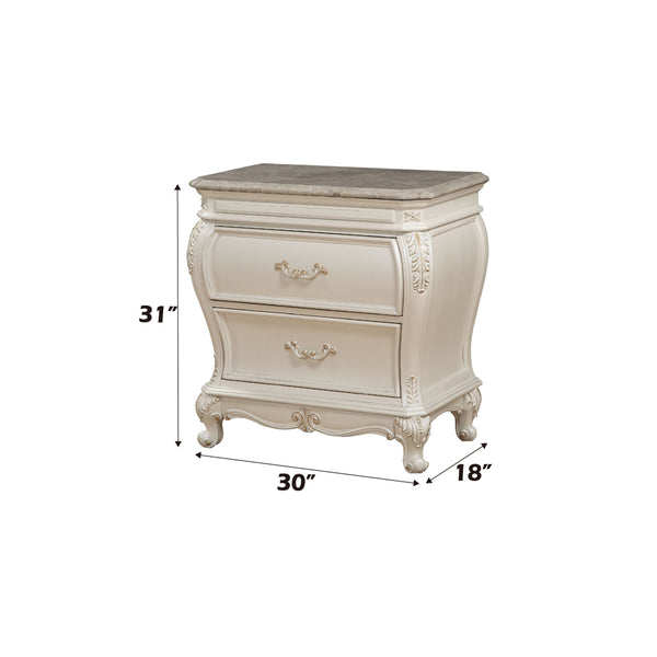 ACME Chantelle Pearl White Nightstand Model 23543
