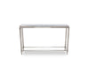 Agar Modern Glass & Stainless Steel Console Table