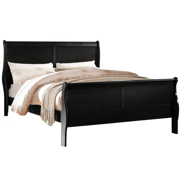 ACME Louis Philippe Black Eastern King Bed Model 23727EK