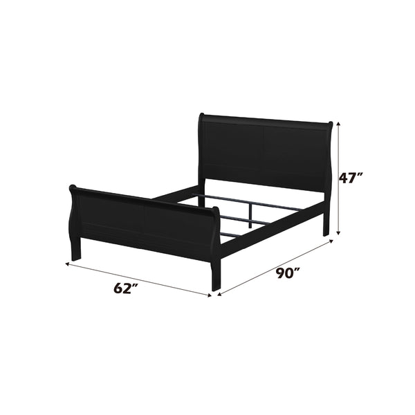 ACME Louis Philippe Black Queen Bed Model 23730Q