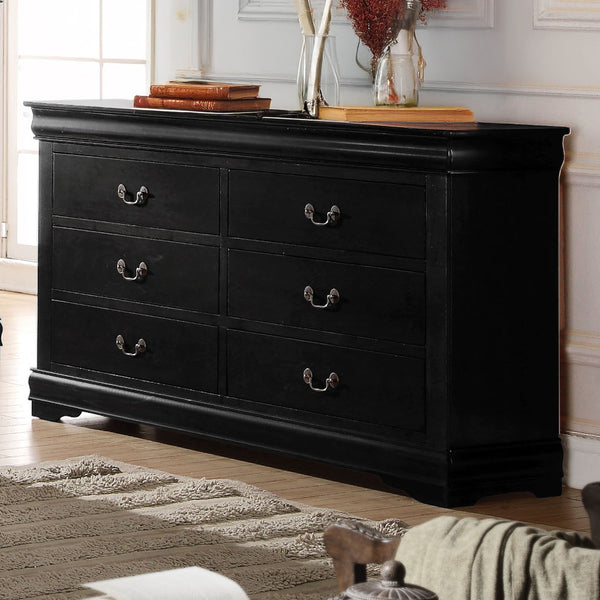 ACME Louis Philippe Black Dresser Model 23735