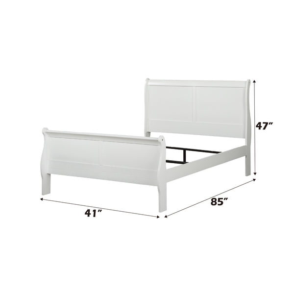 ACME Louis Philippe White Twin Bed Model 23845T