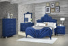 ACME Dante Blue Velvet Eastern King Bed Model 24217EK