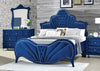 ACME Dante Blue Velvet Eastern King Bed Model 24217EK