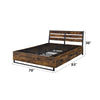 ACME Juvanth Rustic Oak & Black Eastern King Bed with Storage Model 24257EK