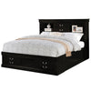 ACME Louis Philippe III Black Queen Bed with Storage Model 24390Q