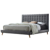 ACME Valda Light Gray Fabric Queen Bed Model 24520Q