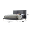 ACME Valda Light Gray Fabric Queen Bed Model 24520Q