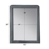 ACME Valda Light Gray Fabric Mirror Model 24524