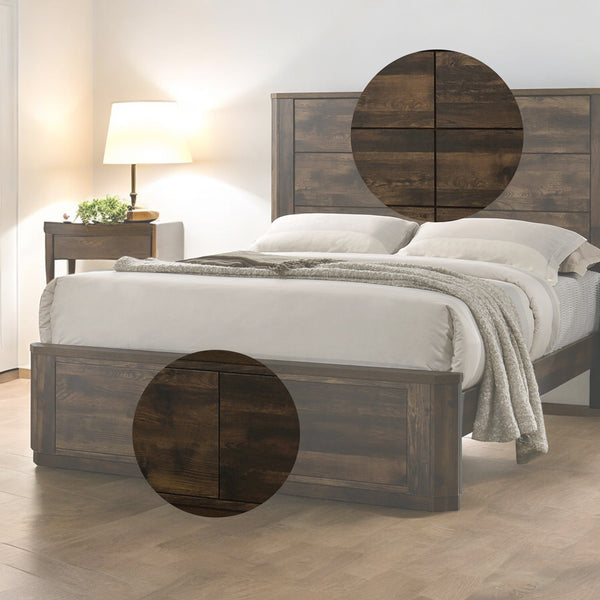 ACME Elettra Rustic Walnut Eastern King Bed Model 24847EK