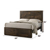 ACME Elettra Rustic Walnut Queen Bed Model 24850Q