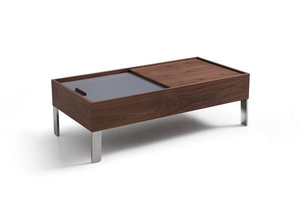 Modrest Gunnar Modern Walnut & Grey Coffee Table Model VGHB252A
