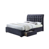 ACME Drorit Dark Gray Fabric Eastern King Bed with Storage Model 25677EK
