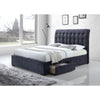 ACME Drorit Dark Gray Fabric Eastern King Bed with Storage Model 25677EK