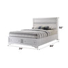 ACME Naima White Eastern King Bed with Storage Model 25767EK