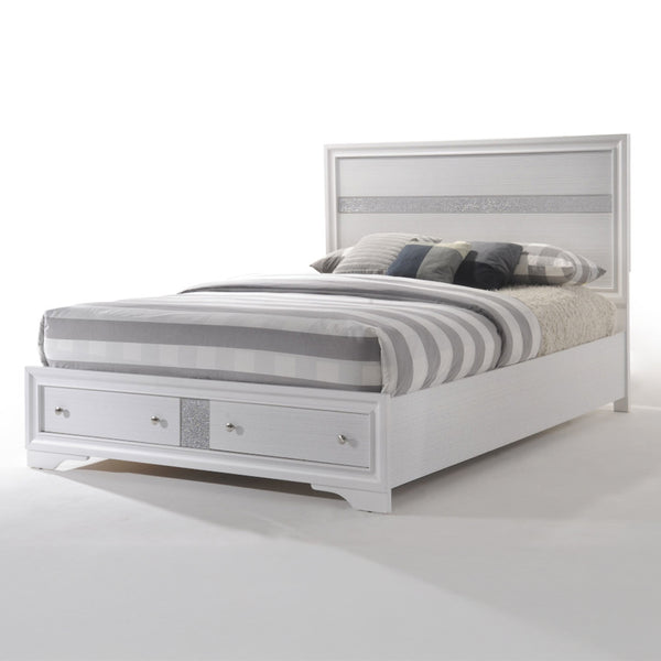 ACME Naima White Queen Bed with Storage Model 25770Q