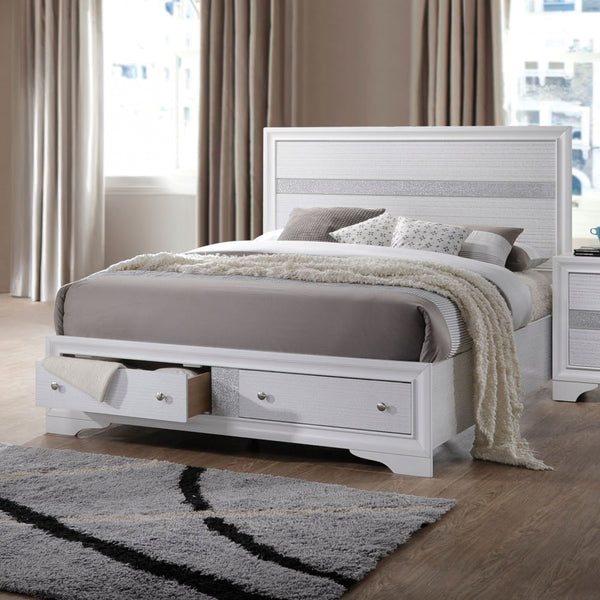 ACME Naima White Queen Bed with Storage Model 25770Q