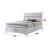 ACME Naima White Queen Bed with Storage Model 25770Q