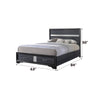 ACME Naima Black Queen Bed with Storage Model 25900Q