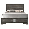 ACME Naima Gray Eastern King Bed with Storage Model 25967EK