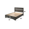 ACME Naima Gray Eastern King Bed with Storage Model 25967EK