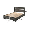 ACME Naima Gray Queen Bed with Storage Model 25970Q