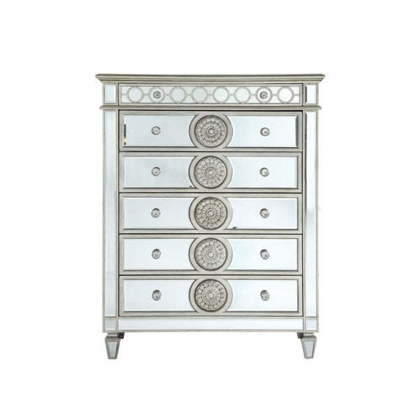 ACME Varian Mirrored & Sliver Chest Model 26156