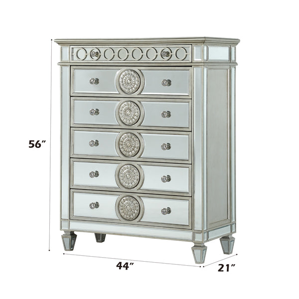 ACME Varian Mirrored & Sliver Chest Model 26156