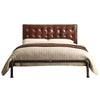 ACME Brancaster Vintage Brown Top Grain Leather Queen Bed Model 26210Q