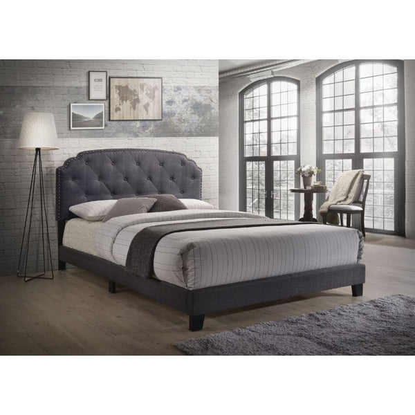 ACME Tradilla Gray Fabric Queen Bed Model 26370Q