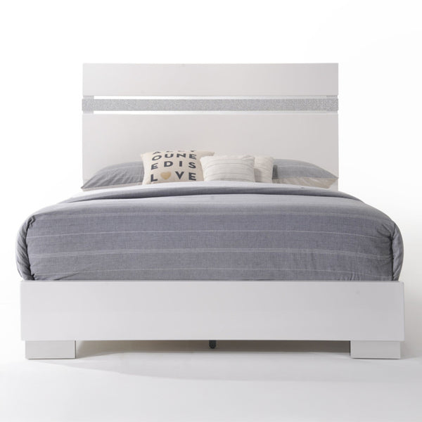ACME Naima II White High Gloss Queen Bed Model 26770Q
