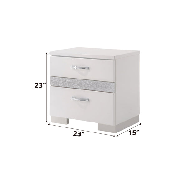 ACME Naima II White High Gloss Nightstand Model 26773