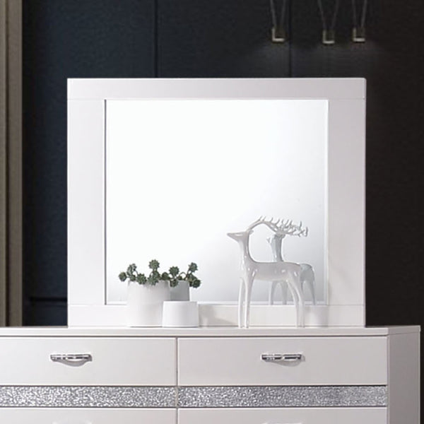 ACME Naima II White High Gloss Mirror Model 26774