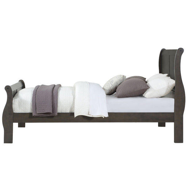 ACME Louis Philippe Dark Gray Eastern King Bed Model 26787EK