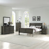 ACME Louis Philippe Dark Gray Eastern King Bed Model 26787EK