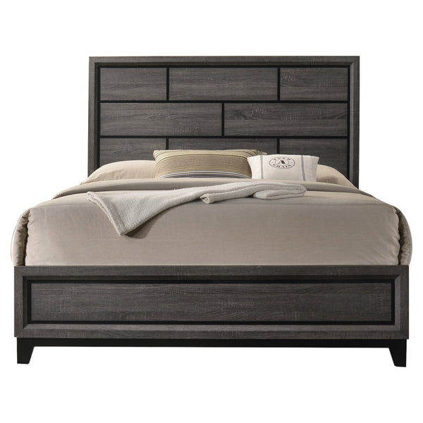 ACME Valdemar Weathered Gray Eastern King Bed Model 27047EK