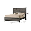 ACME Valdemar Weathered Gray Eastern King Bed Model 27047EK