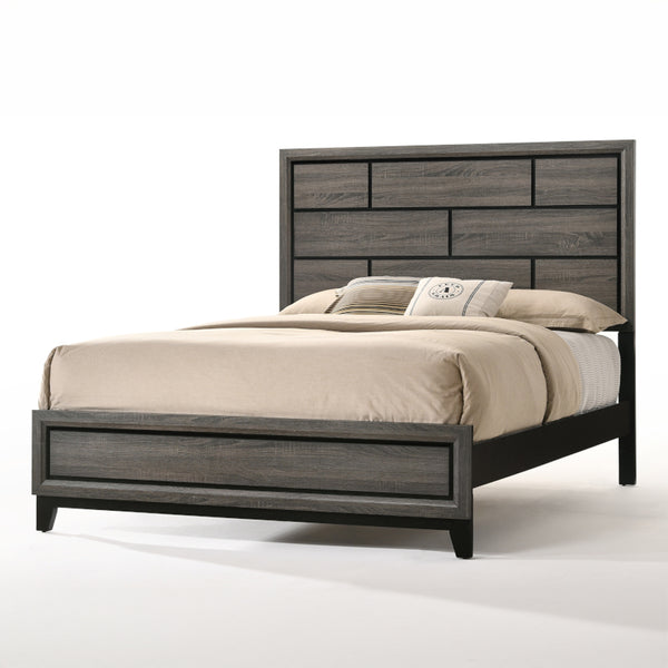 ACME Valdemar Weathered Gray Queen Bed Model 27050Q