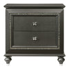ACME Kaitlyn Metallic Gray Nightstand Model 27283