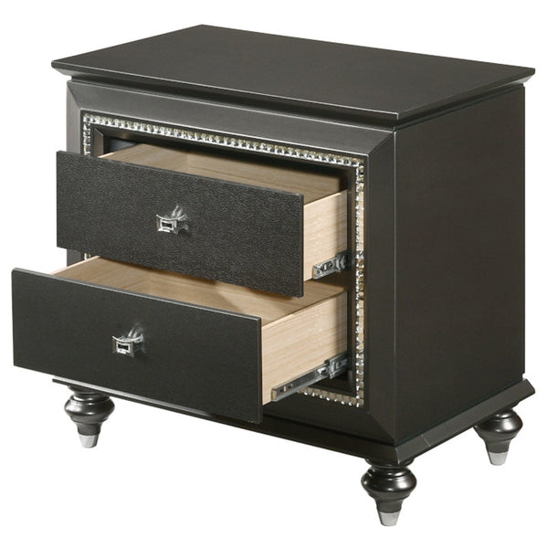 ACME Kaitlyn Metallic Gray Nightstand Model 27283
