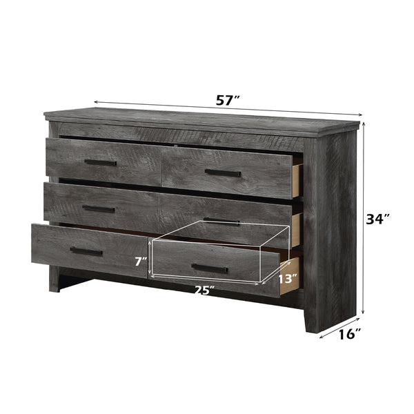 ACME Vidalia Rustic Gray Oak Dresser Model 27325