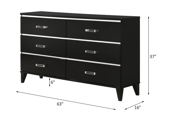 ACME Chelsie Black Dresser Model 27415