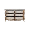 ACME Gorsedd Natural Marble Top & Golden Ivory Dresser Model 27445