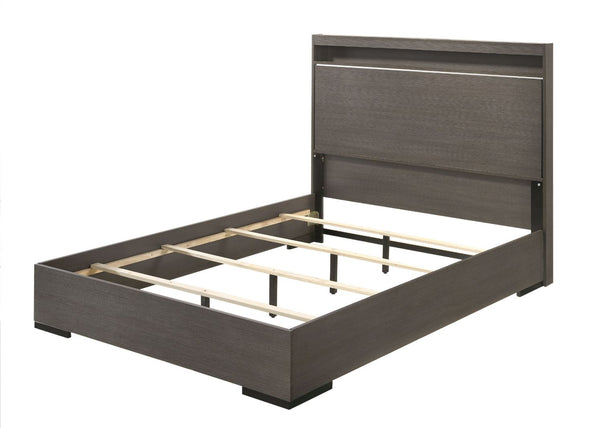 ACME Escher LED & Gray Oak Eastern King Bed Model 27647EK