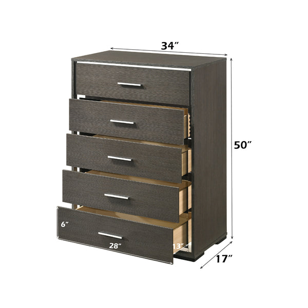 ACME Escher Gray Oak Chest Model 27656