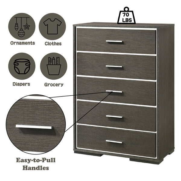 ACME Escher Gray Oak Chest Model 27656