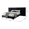 ACME Rivas Black Fabric Queen Bed Model 27760Q