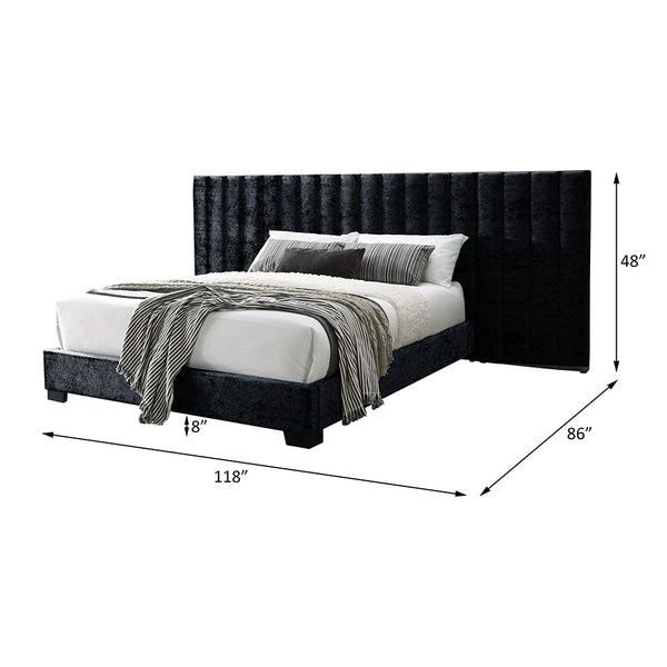 ACME Rivas Black Fabric Queen Bed Model 27760Q